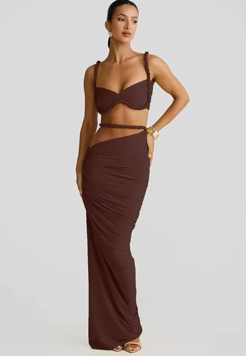 Bandaged Ruched 2 Piece Set