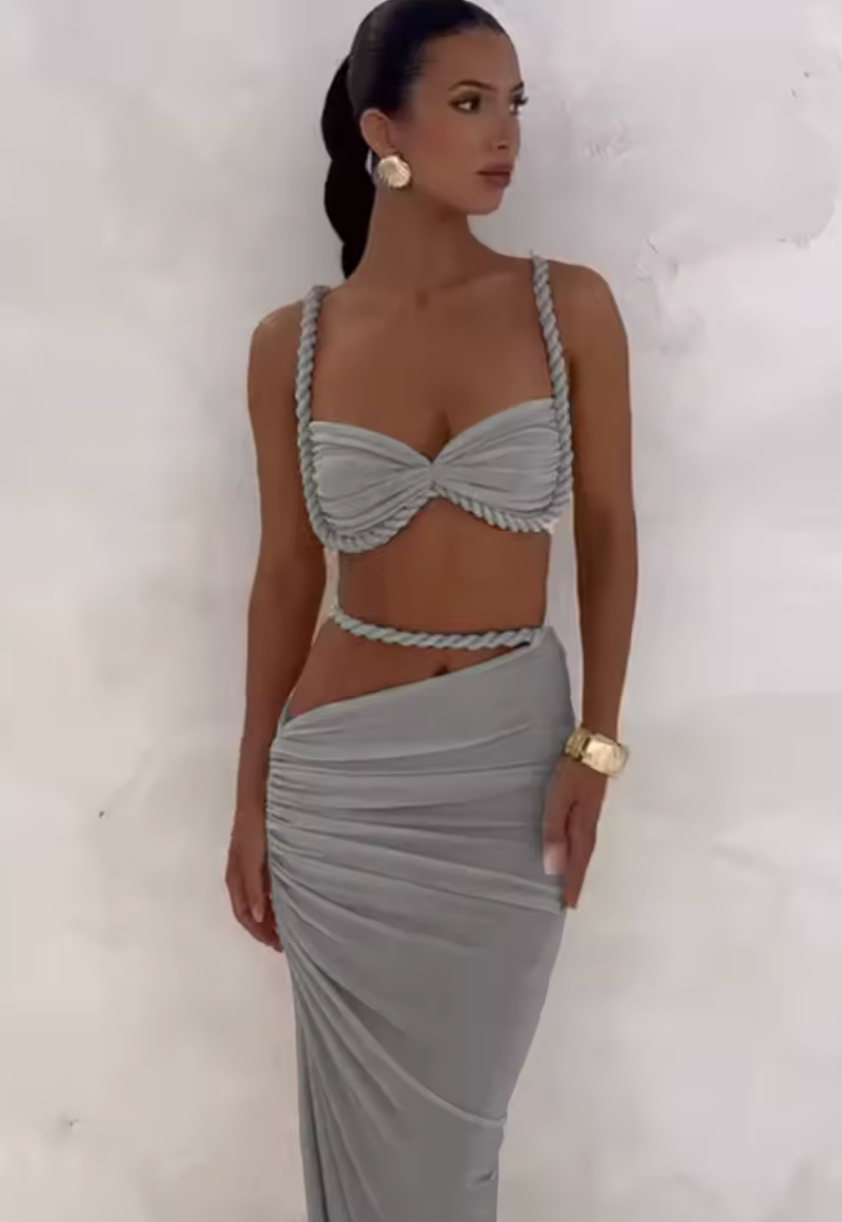 Bandaged Ruched 2 Piece Set