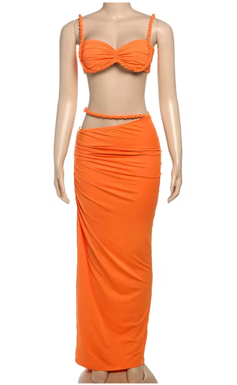 Bandaged Ruched 2 Piece Set