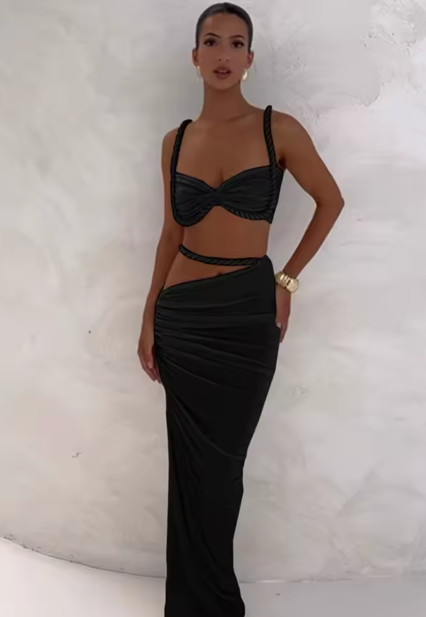 Bandaged Ruched 2 Piece Set