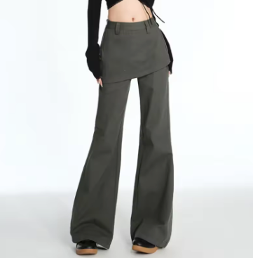 High Fashion Fake 2 Piece Cargo Jeans