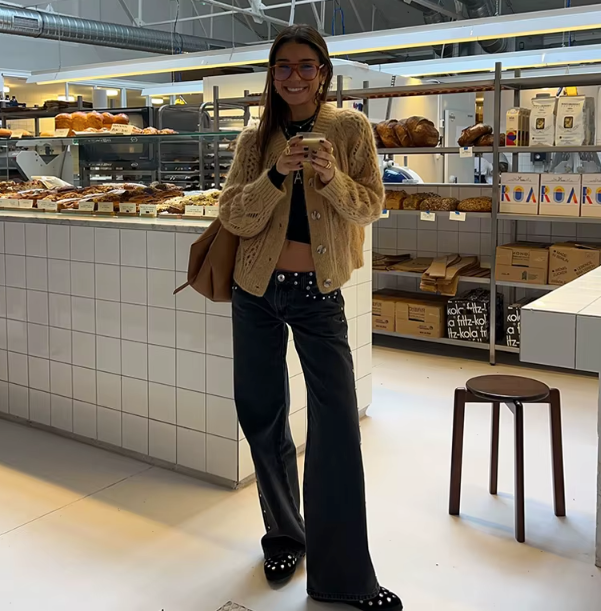 High Street Fashion Straight Patched Jean