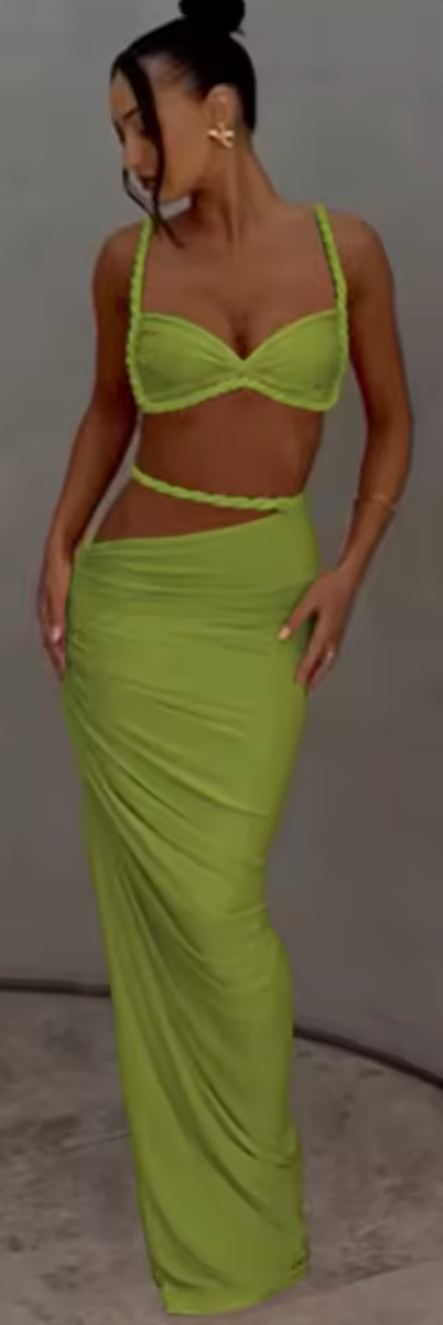 Bandaged Ruched 2 Piece Set