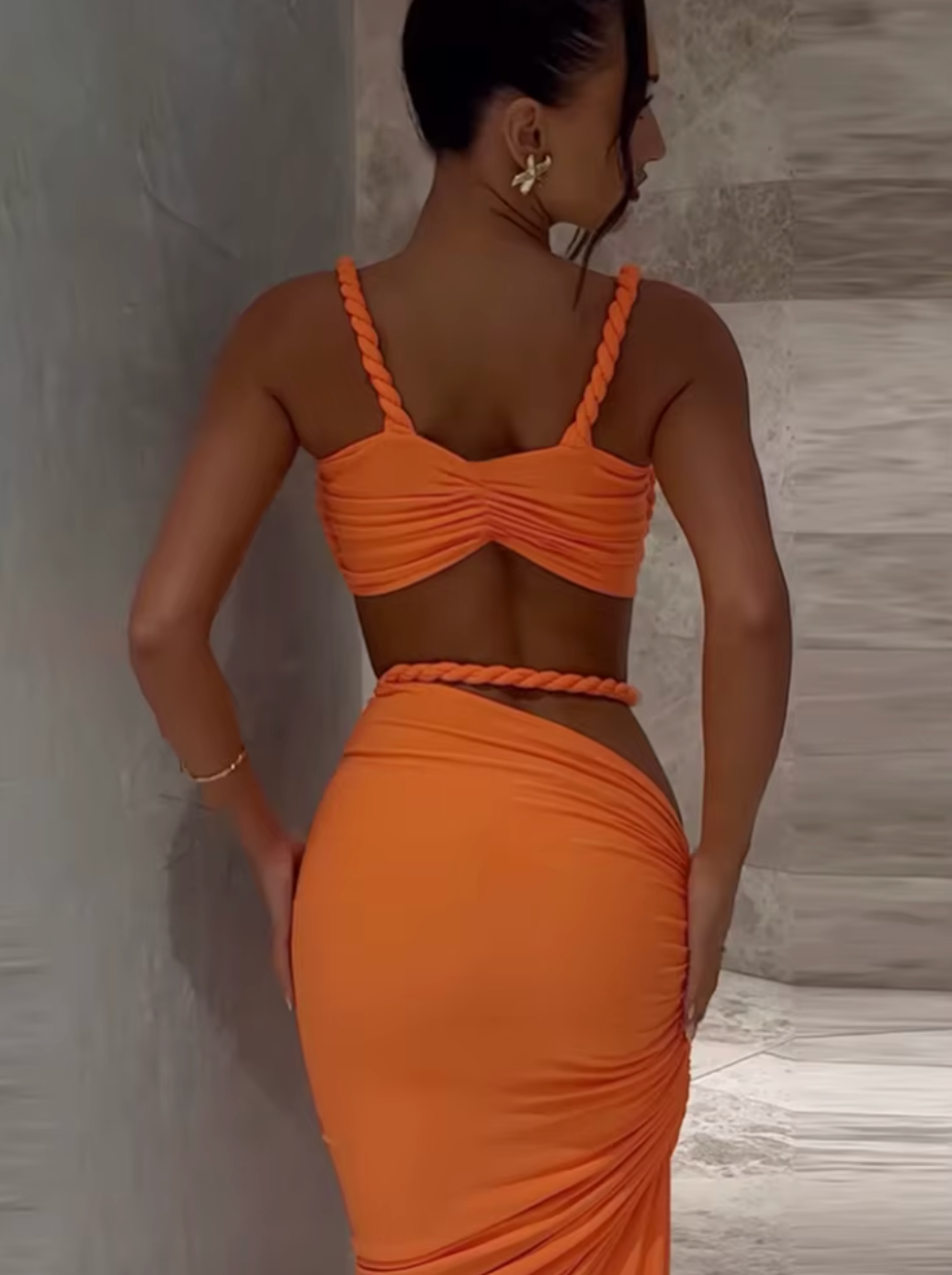 Bandaged Ruched 2 Piece Set