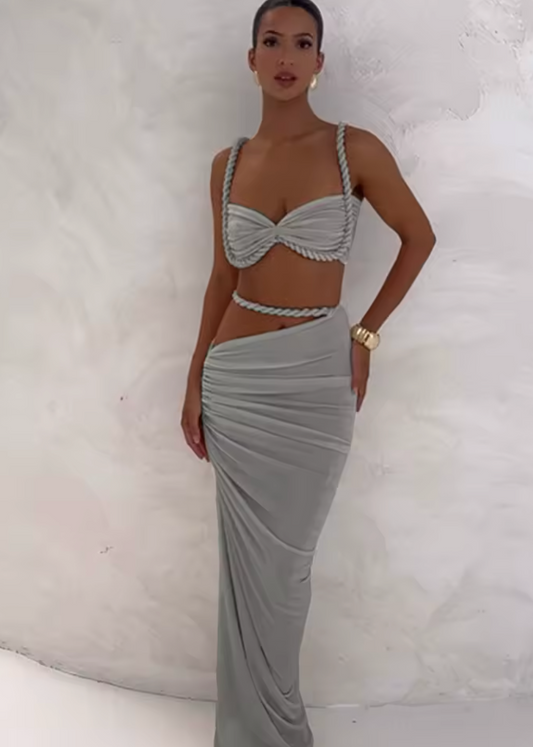 Bandaged Ruched 2 Piece Set
