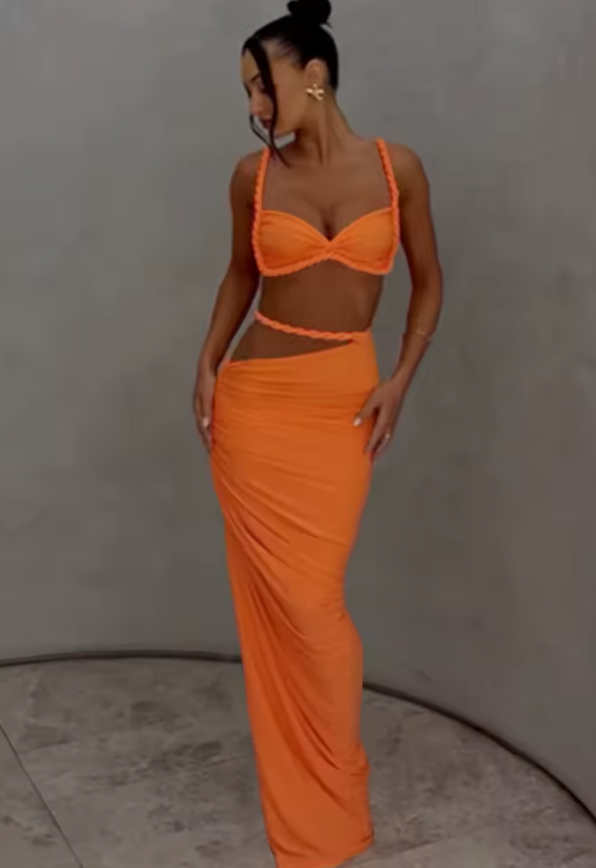 Bandaged Ruched 2 Piece Set