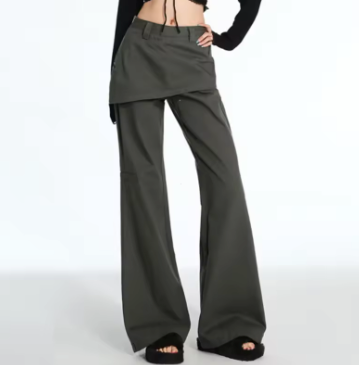High Fashion Fake 2 Piece Cargo Jeans